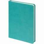 Блокнот CLUSTER MINI в клетку, бирюзовый