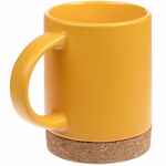 Кружка с пробковой подставкой CORKY, желтая
