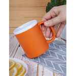 Кружка STOPSPOT с покрытием софт-тач, оранжевая