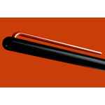 Шариковая ручка GRAFEEX в чехле, черная с оранжевым