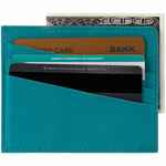 Чехол для карточек NUBUK, бирюзовый