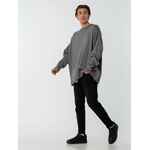 Джемпер оверсайз унисекс GRUNGE, серый, размер S/M