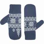 Варежки ELNIK, серые с молочно-белым, размер S/M