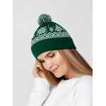 Шапка ELNIK, зеленая с молочно-белым