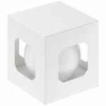 Елочный шар FINERY GLOSS, 8 см, глянцевый белый