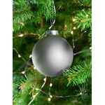 Елочный шар FINERY MATT, 8 см, матовый серебристый