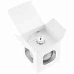 Елочный шар FINERY MATT, 8 см, матовый серебристый