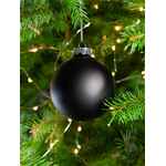 Елочный шар FINERY MATT, 8 см, матовый черный