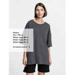 Футболка унисекс оверсайз CROSSTOWN, темно-серая, размер S