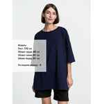 Футболка унисекс оверсайз CROSSTOWN, темно-синяя, размер S