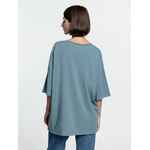 Футболка унисекс оверсайз CROSSTOWN, серо-зеленая, размер S