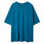 Футболка унисекс оверсайз CROSSTOWN, бирюзовая (морская волна), размер M