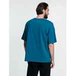 Футболка унисекс оверсайз CROSSTOWN, бирюзовая (морская волна), размер M