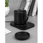 Кружка с подогревом и беспроводной зарядкой DUALBASE PLUS, черная