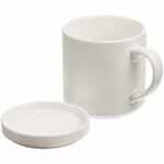 Кружка с подогревом и беспроводной зарядкой DUALBASE PLUS, белая