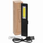 Фонарик-факел аккумуляторный WALLIS с магнитом, черный