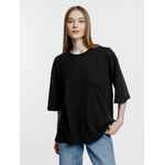 Футболка оверсайз унисекс BASE SPACE, черная, размер XS/S