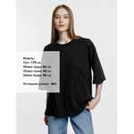 Футболка оверсайз унисекс BASE SPACE, черная, размер XS/S