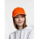Бейсболка SPIKER, оранжевая с белым