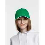 Бейсболка SPIKER, зеленая с белым