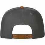 Бейсболка FORESIDE с прямым козырьком, серая с коричневым