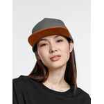 Бейсболка FORESIDE с прямым козырьком, серая с коричневым