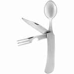 Походный складной столовый прибор CAMPSITE FOLD, стальной