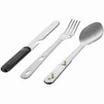 Набор походных столовых приборов CAMPSITE, черный