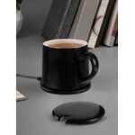 Кружка с подогревом и беспроводной зарядкой DUALBASE VER. 2.0 MATT, черная