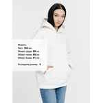 Худи оверсайз унисекс GO EASY, молочно-белое, размер S