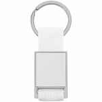 Брелок STROPP с тканевой вставкой, белый