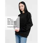 Свитшот оверсайз унисекс TRUE SELF, черный, размер S