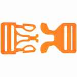 Застежка-пряжка FIBBIA, оранжевый неон