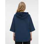 Футболка оверсайз унисекс с капюшоном NEOFIT, темно-синяя, размер XS/S