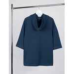 Футболка оверсайз унисекс с капюшоном NEOFIT, темно-синяя, размер XS/S