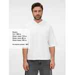 Футболка оверсайз унисекс с капюшоном NEOFIT, молочно-белая, размер XS/S