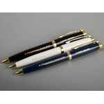 Ручка шариковая LETRA GOLD, глянцевая, белая