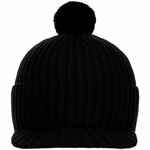 Вязаная шапка с козырьком PEAKY, черная