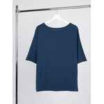 Футболка оверсайз унисекс VOZDUH, темно-синяя, размер XS/S