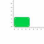 Лейбл из ПВХ KRETA, S, зеленый неон