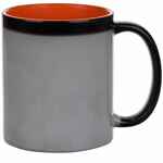Кружка-хамелеон ON DISPLAY, глянцевая, черная с оранжевым