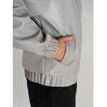 Бомбер из искусственной кожи UNIVER, серый, размер XS/S