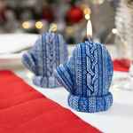 Свеча KNITEAM, варежка, синяя