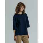 Футболка оверсайз унисекс BASE SPACE, темно-синяя, размер XS/S