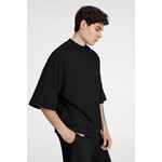 Футболка оверсайз унисекс T9, черная, размер XS/S