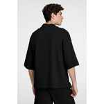 Футболка оверсайз унисекс T9, черная, размер XS/S