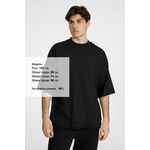 Футболка оверсайз унисекс T9, черная, размер XS/S