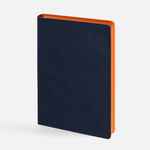Ежедневник DOPPIO, недатированный, синий с оранжевым