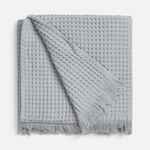 Плед вафельный ELENGLECT, светло-серый