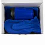 Набор FLEECY с термостаканом, синий